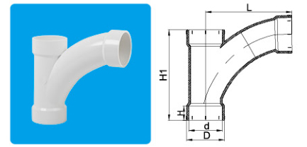Combination Y and 90 bend